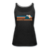 North Carolina Women’s Tank Top - Retro Mountain Women’s North Carolina Tank Top - black