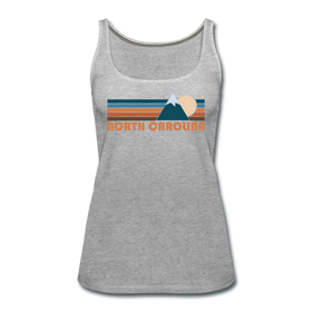 North Carolina Women’s Tank Top - Retro Mountain Women’s North Carolina Tank Top - heather gray