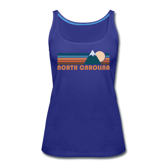 North Carolina Women’s Tank Top - Retro Mountain Women’s North Carolina Tank Top - royal blue