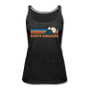 North Carolina Women’s Tank Top - Retro Mountain Women’s North Carolina Tank Top - charcoal gray