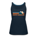 North Carolina Women’s Tank Top - Retro Mountain Women’s North Carolina Tank Top - deep navy
