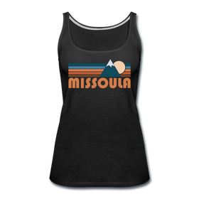 Missoula, Montana Women’s Tank Top - Retro Mountain Women’s Missoula Tank Top - black