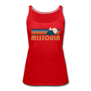 Missoula, Montana Women’s Tank Top - Retro Mountain Women’s Missoula Tank Top - red