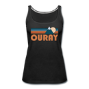 Ouray, Colorado Women’s Tank Top - Retro Mountain Women’s Ouray Tank Top - black