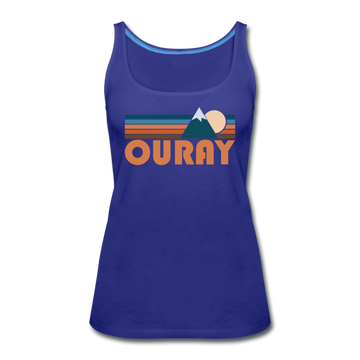 Ouray, Colorado Women’s Tank Top - Retro Mountain Women’s Ouray Tank Top - royal blue