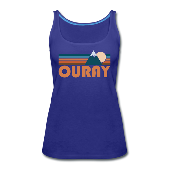 Ouray, Colorado Women’s Tank Top - Retro Mountain Women’s Ouray Tank Top - royal blue