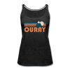 Ouray, Colorado Women’s Tank Top - Retro Mountain Women’s Ouray Tank Top - charcoal gray