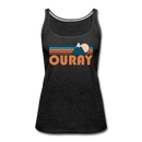Ouray, Colorado Women’s Tank Top - Retro Mountain Women’s Ouray Tank Top - charcoal gray