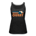 Ouray, Colorado Women’s Tank Top - Retro Mountain Women’s Ouray Tank Top - charcoal gray
