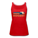 Ridgway, Colorado Women’s Tank Top - Retro Mountain Women’s Ridgway Tank Top - red