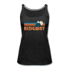 Ridgway, Colorado Women’s Tank Top - Retro Mountain Women’s Ridgway Tank Top - charcoal gray