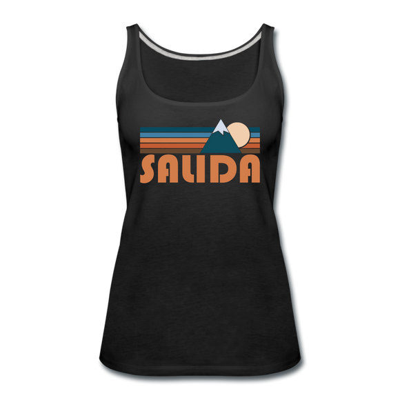 Salida, Colorado Women’s Tank Top - Retro Mountain Women’s Salida Tank Top - black