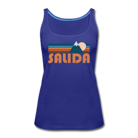 Salida, Colorado Women’s Tank Top - Retro Mountain Women’s Salida Tank Top - royal blue