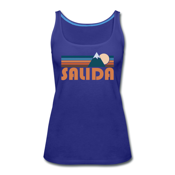 Salida, Colorado Women’s Tank Top - Retro Mountain Women’s Salida Tank Top - royal blue
