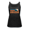 Salida, Colorado Women’s Tank Top - Retro Mountain Women’s Salida Tank Top - charcoal gray