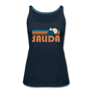 Salida, Colorado Women’s Tank Top - Retro Mountain Women’s Salida Tank Top - deep navy