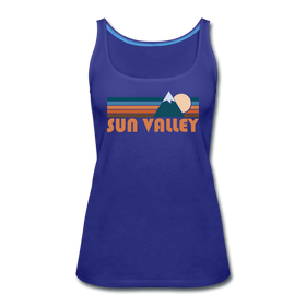 Sun Valley, Idaho Women’s Tank Top - Retro Mountain Women’s Sun Valley Tank Top - royal blue