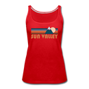 Sun Valley, Idaho Women’s Tank Top - Retro Mountain Women’s Sun Valley Tank Top - red