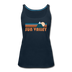 Sun Valley, Idaho Women’s Tank Top - Retro Mountain Women’s Sun Valley Tank Top - deep navy