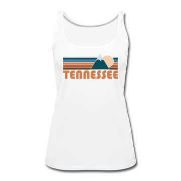 Tennessee Women’s Tank Top - Retro Mountain Women’s Tennessee Tank Top - white