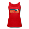 Tennessee Women’s Tank Top - Retro Mountain Women’s Tennessee Tank Top - red