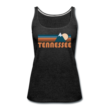 Tennessee Women’s Tank Top - Retro Mountain Women’s Tennessee Tank Top - charcoal gray