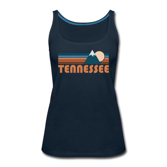 Tennessee Women’s Tank Top - Retro Mountain Women’s Tennessee Tank Top - deep navy