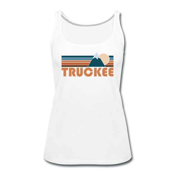 Truckee, California Women’s Tank Top - Retro Mountain Women’s Truckee Tank Top - white