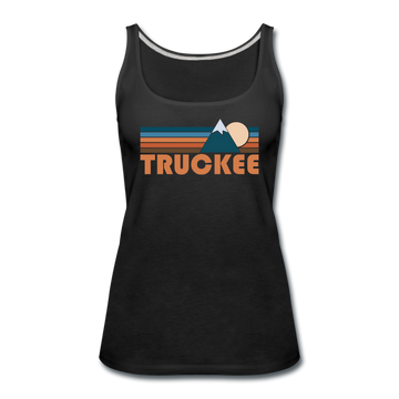 Truckee, California Women’s Tank Top - Retro Mountain Women’s Truckee Tank Top - black