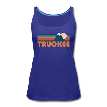 Truckee, California Women’s Tank Top - Retro Mountain Women’s Truckee Tank Top - royal blue