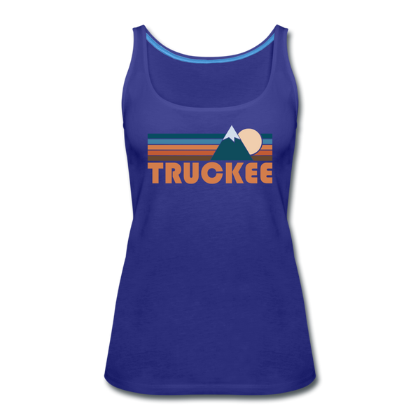 Truckee, California Women’s Tank Top - Retro Mountain Women’s Truckee Tank Top - royal blue