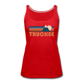 Truckee, California Women’s Tank Top - Retro Mountain Women’s Truckee Tank Top - red
