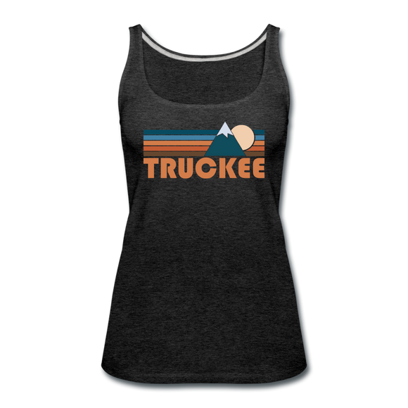 Truckee, California Women’s Tank Top - Retro Mountain Women’s Truckee Tank Top - charcoal gray