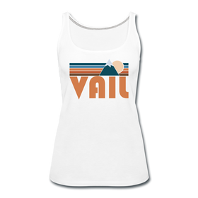 Vail, Colorado Women’s Tank Top - Retro Mountain Women’s Vail Tank Top - white