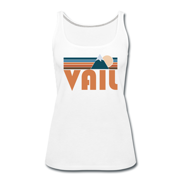 Vail, Colorado Women’s Tank Top - Retro Mountain Women’s Vail Tank Top - white