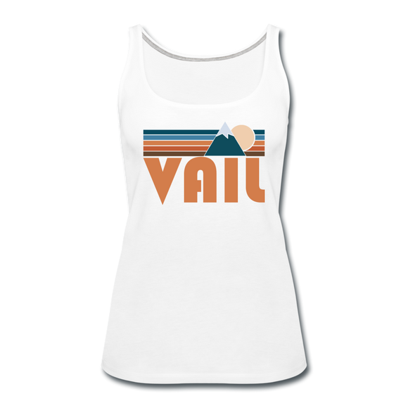 Vail, Colorado Women’s Tank Top - Retro Mountain Women’s Vail Tank Top - white