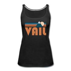Vail, Colorado Women’s Tank Top - Retro Mountain Women’s Vail Tank Top - black