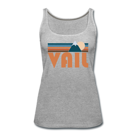 Vail, Colorado Women’s Tank Top - Retro Mountain Women’s Vail Tank Top - heather gray
