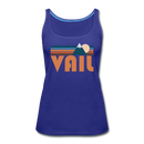 Vail, Colorado Women’s Tank Top - Retro Mountain Women’s Vail Tank Top - royal blue
