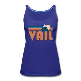 Vail, Colorado Women’s Tank Top - Retro Mountain Women’s Vail Tank Top - royal blue
