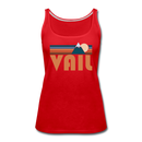 Vail, Colorado Women’s Tank Top - Retro Mountain Women’s Vail Tank Top - red