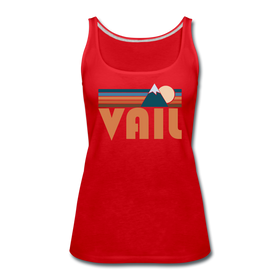Vail, Colorado Women’s Tank Top - Retro Mountain Women’s Vail Tank Top - red