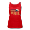 Vail, Colorado Women’s Tank Top - Retro Mountain Women’s Vail Tank Top - red