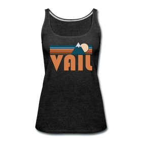 Vail, Colorado Women’s Tank Top - Retro Mountain Women’s Vail Tank Top - charcoal gray
