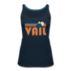 Vail, Colorado Women’s Tank Top - Retro Mountain Women’s Vail Tank Top - deep navy