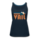 Vail, Colorado Women’s Tank Top - Retro Mountain Women’s Vail Tank Top - deep navy