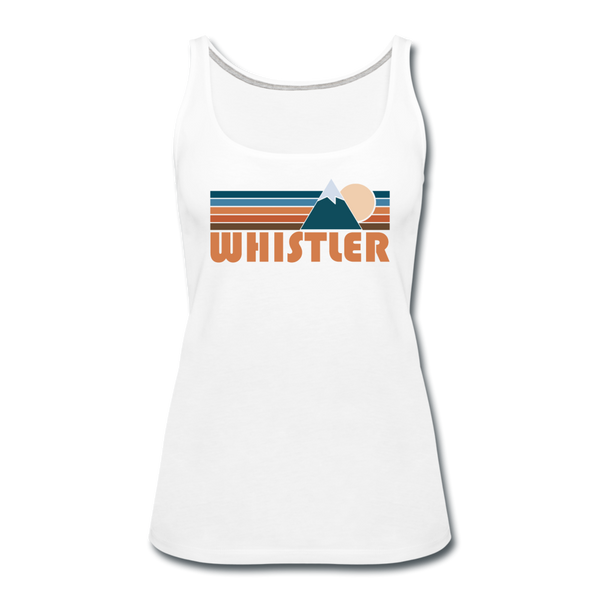 Whistler, Canada Women’s Tank Top - Retro Mountain Women’s Whistler Tank Top - white