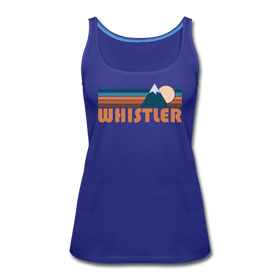 Whistler, Canada Women’s Tank Top - Retro Mountain Women’s Whistler Tank Top - royal blue