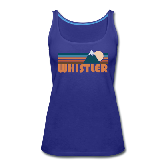 Whistler, Canada Women’s Tank Top - Retro Mountain Women’s Whistler Tank Top - royal blue