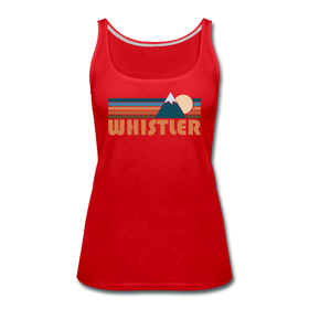 Whistler, Canada Women’s Tank Top - Retro Mountain Women’s Whistler Tank Top - red